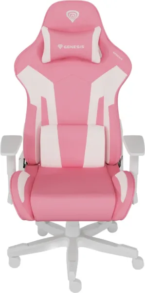 Silla Gaming Genesis Nitro 710 Gaslift 4 150Kg Rosa-Blanco