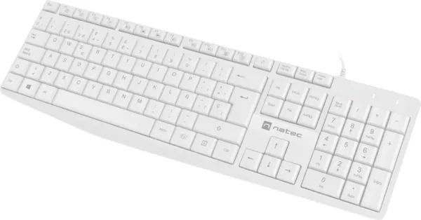 Teclado Natec Nautilus Slim Layout USB Blanco