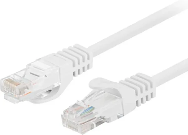 Cable red lanberg latiguillo cat.6 u - utp 0.25m blanco fluke passed 10 unidades