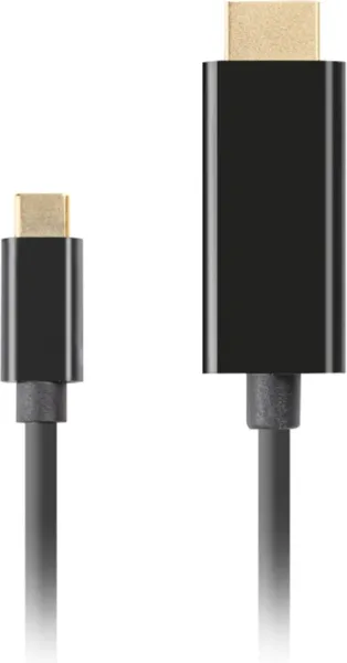 Cable USB tipo c a HDMI 4K lanberg 0.5m - macho - macho - negro