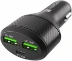 Cargador Coche Natec Coney 2Xusb, 1Xusb-C Qc3.0, Pd 3.0 84W Negro