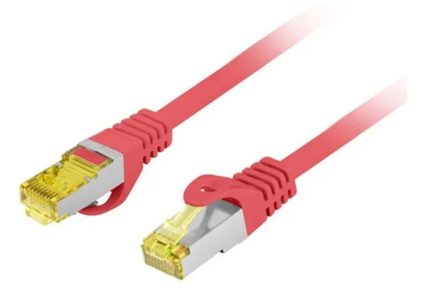 Cable Red Lanberg Latiguillo Cat.6A S/Ftp Lszh Cu 1M Rojo Fluke Passed