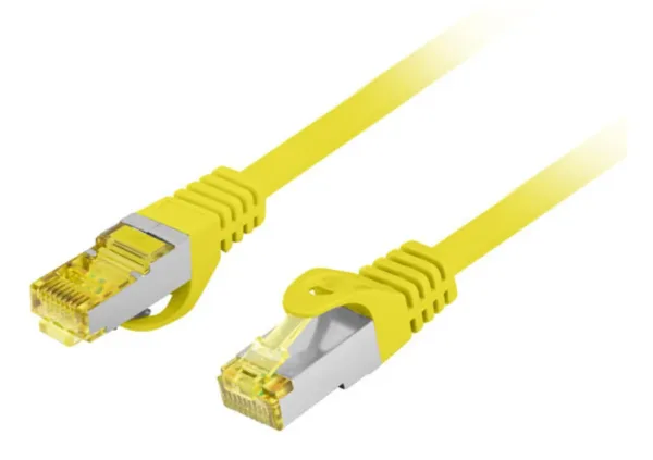 Cable Red Lanberg Latiguillo Cat.6A S/Ftp Lszh Cu 0.5M Amarillo Fluke Passed