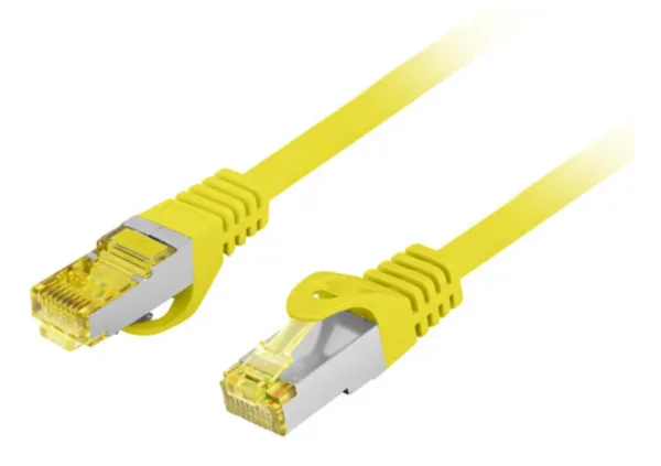 Cable Red Lanberg Latiguillo Cat.6A S/Ftp Lszh Cu 1M Amarillo Fluke Passed