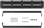 Patch Panel Lanberg 48 Puertos 2U 19? Cat.6 Negro