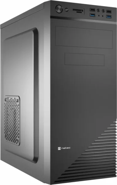Caja Natec Cabassu G2 Midi Torre Atx Lector Tarjetas 2Usb3.0 2Usb2.0 sin Fuente