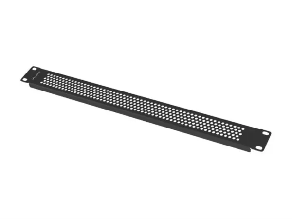 Panel Ciego Lanberg 1U 19" Perforado Negro