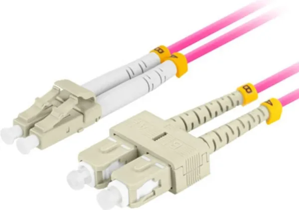 Cable de fibra optica lanberg multi lc -  upc -  sc -  upc duplex lszh om4 50 - 125 3.0 - 1m