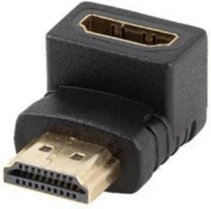 Adaptador HDMI 4K lanberg macho - hembra angulo abajo