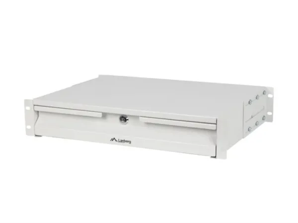 Cajon Lanberg para Rack 19" 2U 483X360Mm Hasta 90Kg Gris Cierre Frontal