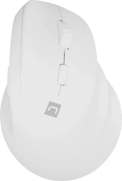 Raton Natec Crake 2 Vertical Diestro Dual 2400 Dpi Blanco Bluetooth Pilas