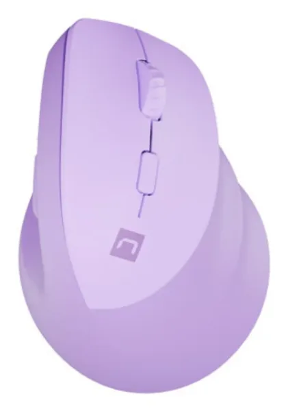 Raton Natec Crake 2 Vertical Diestro Dual 2400 Dpi Lavanda Bluetooth Pilas