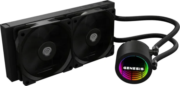 Ventilador Genesis Refrigeracion Liquida Hydria 240 120Mm + Pasta Termica