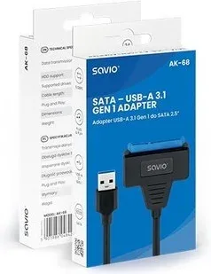 Adaptador SATA a USB-A 3.1 Savio Ak-69