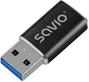 Adaptador Savio Ak-81 USB-C 3.1 USB-A 3.1 Black