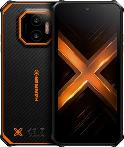 Telefono movil smartphone rugerizado hammer energy x2 4g - 6gb -  128gb -  6 pulgadas -  negro - naranja