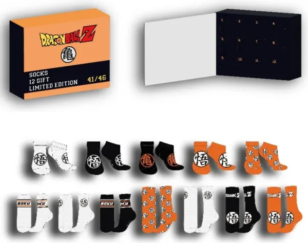 Caja regalo 12 pares calcetines dragon ball talla 41 - 46