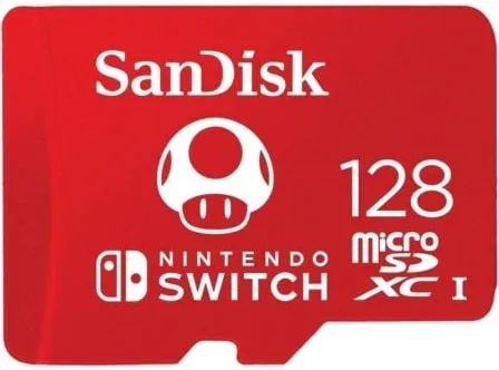 Tarjeta de Memoria SanDisk Nintendo Switch 128GB microSD XC UHS-I/ Clase 10/ 100MBs