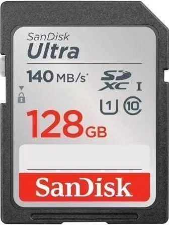 Tarjeta de Memoria SanDisk Ultra 128GB SD HC UHS-I - SDXC/ Clase 10/ 140MBs