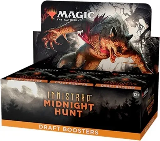 Juego de cartas caja de cartas wizards of the coast magic the gathering draft booster innistrad midnight hunt 36 sobres ingles
