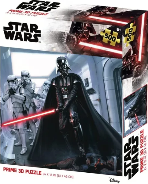 Puzle lenticular prime 3d 500 piezas star wars darth vader & stormtrooper