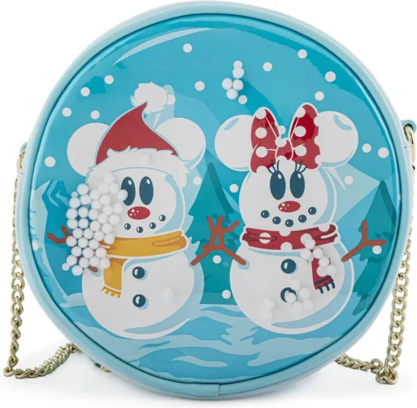 Bolso loungefly disney minnie y mickey muñecos de nieve
