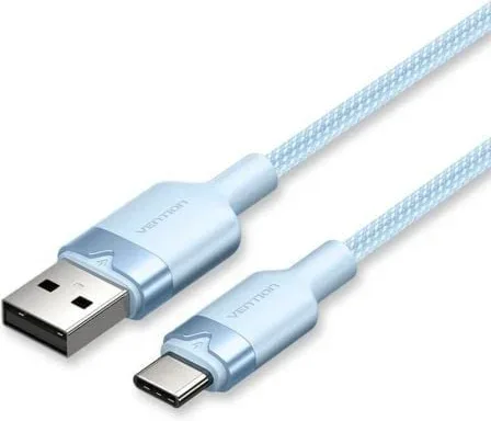 Cable USB 2.0 Tipo-C Vention CTNLH/ USB Tipo-C Macho - USB Macho/ Hasta 60W/ 480Mbps/ 2m/ Azul