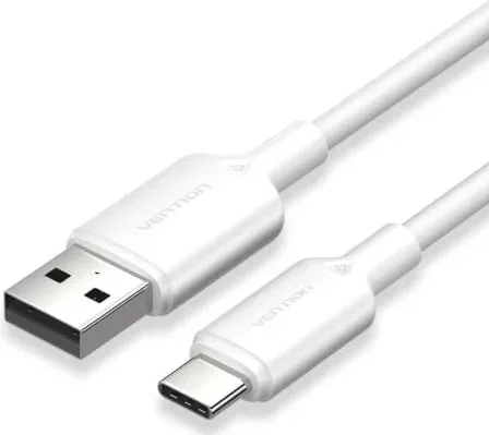 Cable USB 2.0 Tipo-C Vention CTQWH/ USB Tipo-C Macho - USB Macho/ Hasta 60W/ 480Mbps/ 2m/ Blanco