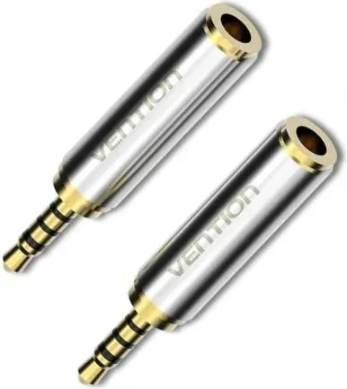 Adaptador Jack Vention VAB-S02/ Jack 2.5 Macho - Jack 3.5 Hembra/ Plata