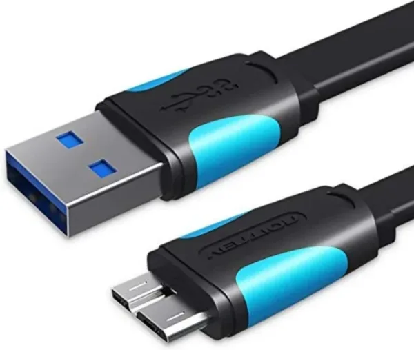 Cable USB 3.0 Vention VAS-A12-B025/ MicroUSB Macho - USB Macho/ 10W/ 5Gbps/ 25cm/ Azul y Negro