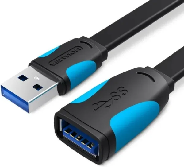 Cable Alargador USB 3.0 Vention VAS-A13-B300/ USB Macho - USB Hembra/ 5Gbps/ 3m/ Negro y Azul