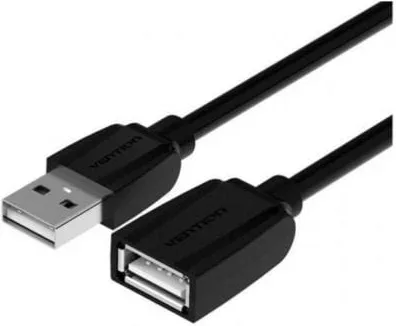 Cable Alargador USB 2.0 Vention VAS-A44-B300/ USB Macho - USB Hembra/ 480Mbps/ 3m/ Negro