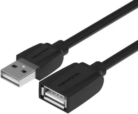 Cable Alargador USB 2.0 Vention VAS-A44-B100/ USB Macho - USB Hembra/ 1m/ Negro