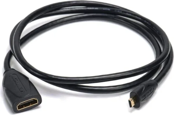 Cable Alargador Microhdmi 4K M-H 1 M Negro Vention