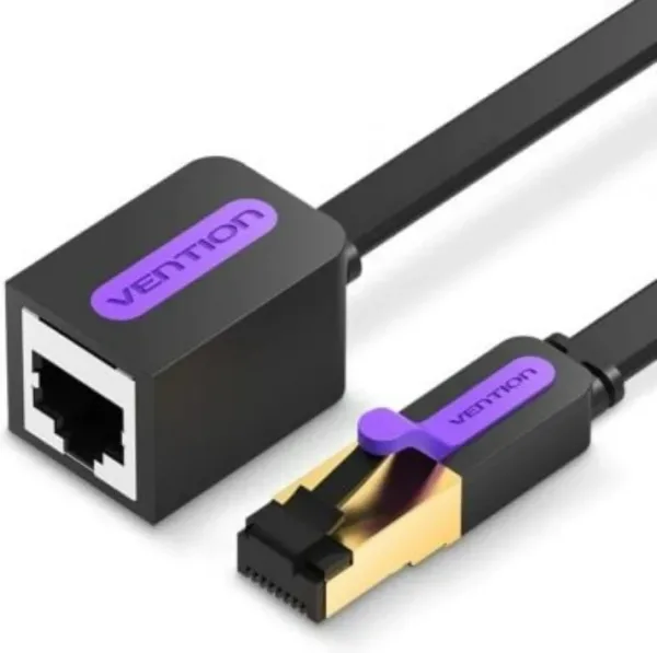 Cable Alargador Red Rj45 Utp Cat.7 10 M Negro Vention