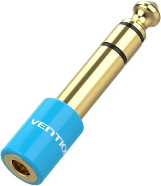 Adaptador Jack Vention VAB-S01-L/ Jack 6.5 Macho - Jack 3.5 Hembra/ Azul