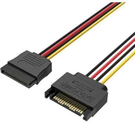 Cable Alimentación 15Pin Vention KDABY/ SATA Macho - SATA Hembra/ 30cm