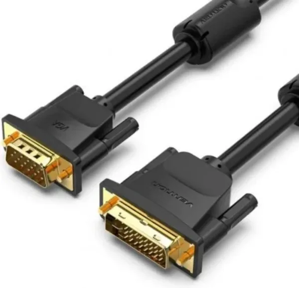 Conversor DVI-I/M a VGA/M 3 M Negro Vention