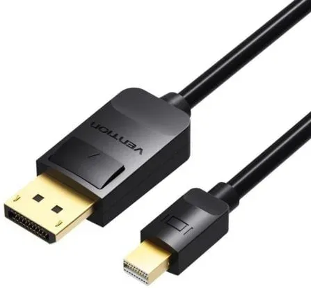 Cable Mini DisplayPort 1.4 4K Vention HAABH/ Mini DisplayPort Macho - DisplayPort Macho/ 2m/ Negro