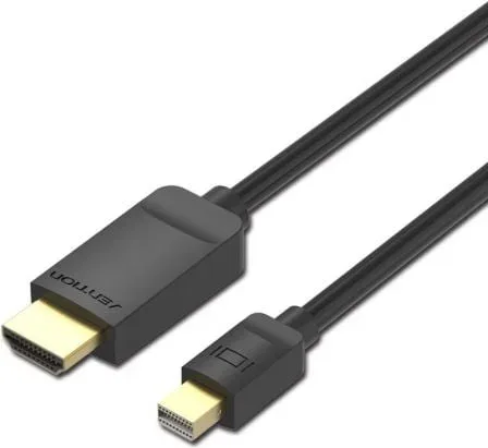 Cable Conversor Vention HABBH/ Mini DisplayPort Macho - HDMI Macho/ 2m/ Negro