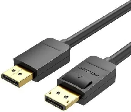 Cable DisplayPort 1.2 4K Vention HACBJ/ DisplayPort Macho - DisplayPort Macho/ 5m/ Negro