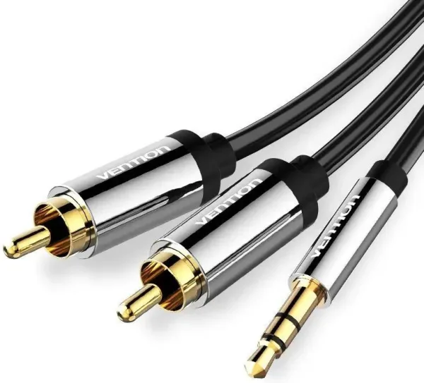 Cable Estéreo Vention BCFBG/ Jack 3.5 Macho - 2x RCA Macho/ 1.5m/ Negro