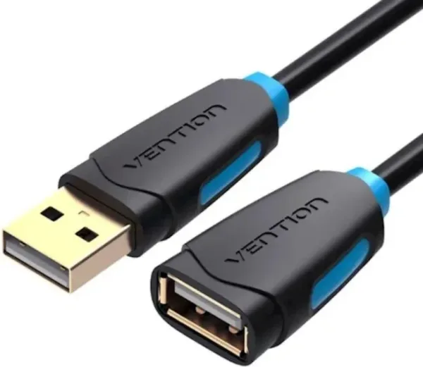 Cable Alargador USB 2.0 Vention CBCBD/ USB Macho - USB Hembra/ 50cm/ Negro