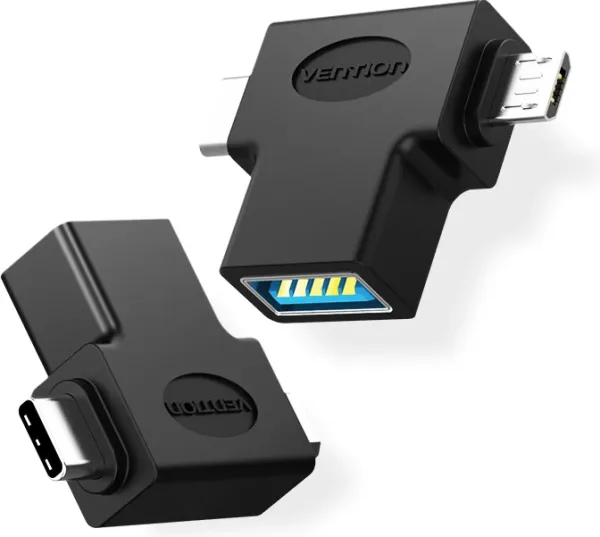 Adaptador USB 3.0 Vention CDIB0/ USB Tipo-C Macho - MicroUSB Macho