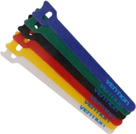Tira Organizadora de Cables Vention KAC00/ 15cm/ Pack de 6