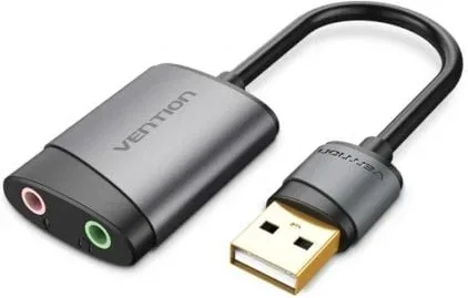 Tarjeta de Sonido Vention CDKHB/ USB Macho - 2xJack 3.5 Hembra