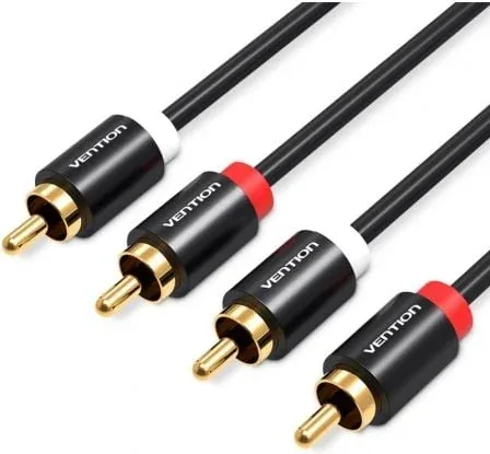 Cable Estéreo Vention VAB-R06-B300/ 2x RCA Macho - 2x RCA Macho/ 3m/ Negro