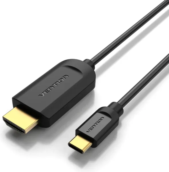 Cable Conversor HDMI 1.4 4K Vention CGUBG/ USB Tipo-C Macho - HDMI Macho/ 1.5m/ Negro