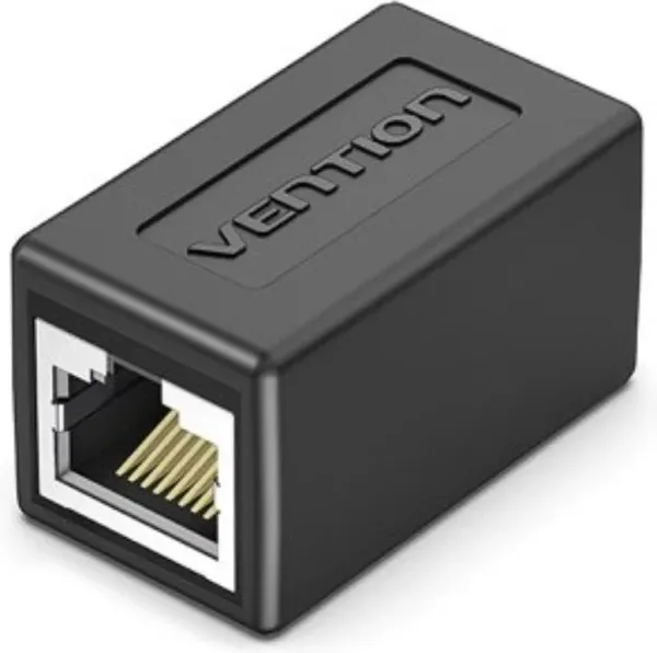 Adaptador Conector RJ45 Vention IPVB0-5/ Cat.6 FTP/ RJ45 Hembra - RJ45 Hembra/ 5 uds/ Negro