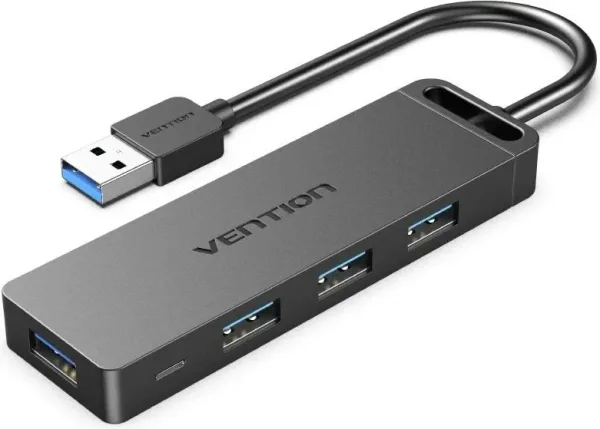 HUB 4 PUERTOS USB 3.0 4xUSB 1xMICRO USB GRIS VENTION